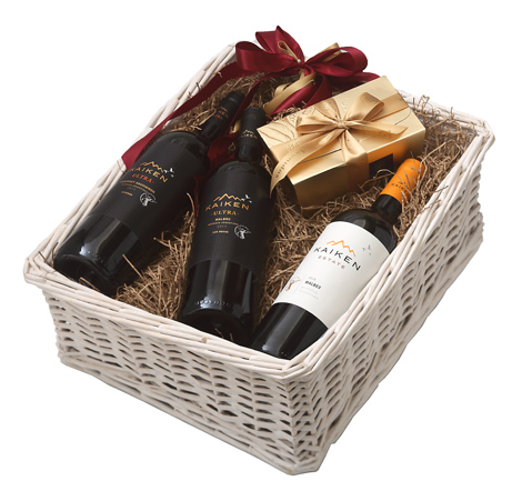 GIFT TRIPLE WHITE BASKET - KAIKEN