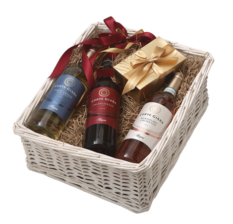 GIFT TRIPLE WHITE BASKET - CORTE GIARA