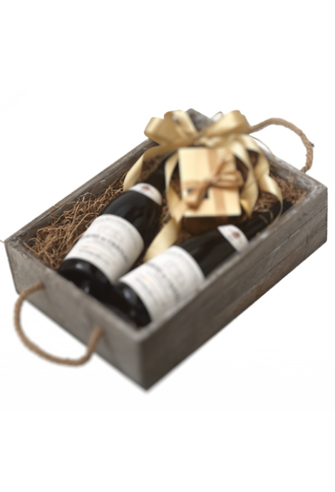WOODEN GIFT BOX FOR 2 WINES