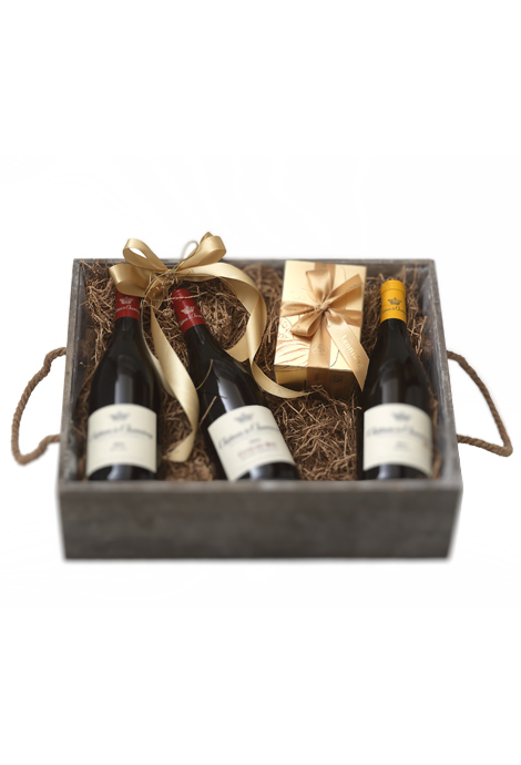 WOODEN GIFT BOX FOR 3 WINES